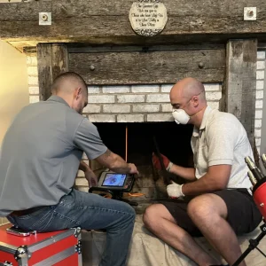 Chimney inspection with video scan in Newport News fireplace