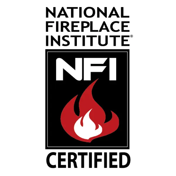 NFI Certified Gas Specialist certification badge from the National Fireplace Institute for Premier Chimney and Roofing in Virginia Beach, VA